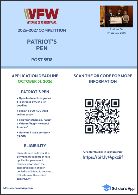 2026-2027 Patriot's Pen